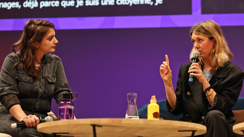 Victoire Tuaillon et Lauren Bastide aux Assises Nationales de lutte contre les violences sexistes et sexuelles en 2022 ©Nantes Métropole